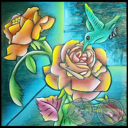 Xilopintura de Cayetano Cuquejo - Serie Fauna y Flora - Año 2019